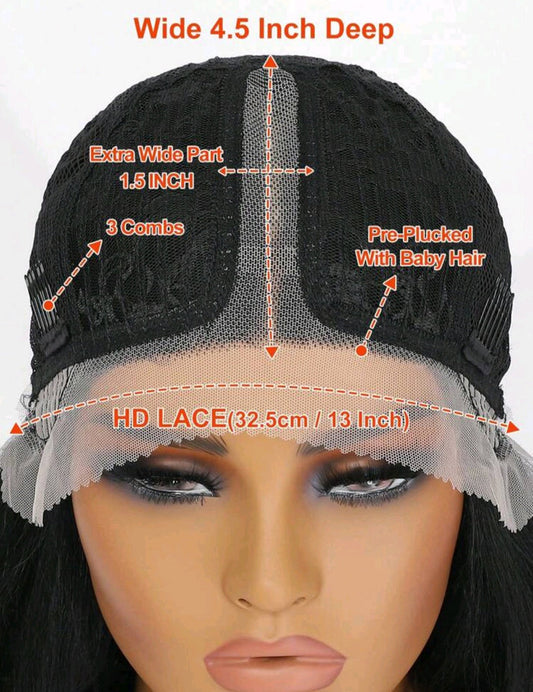 Black Brown Curly Wig(human blend)