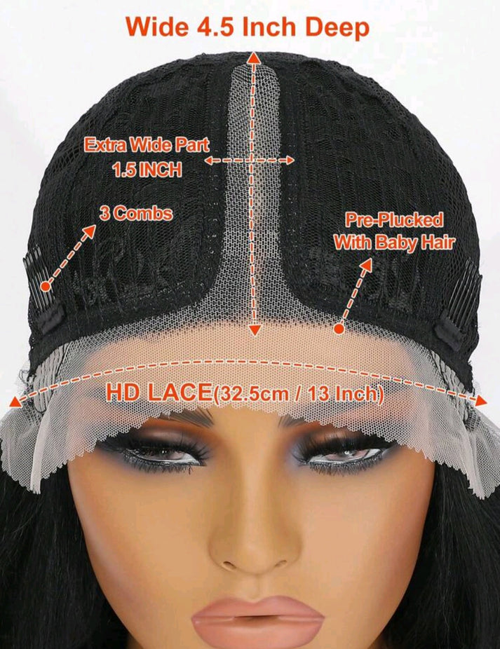 Black Brown Curly Wig(human blend)