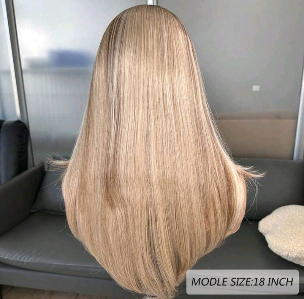 Blonde Ombre Lace Front Wig(human blend)